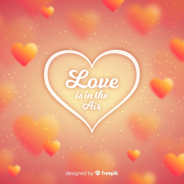 Free vector blurred valentine's day background