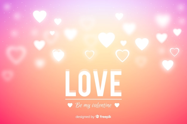 Free Vector blurred valentine's day background