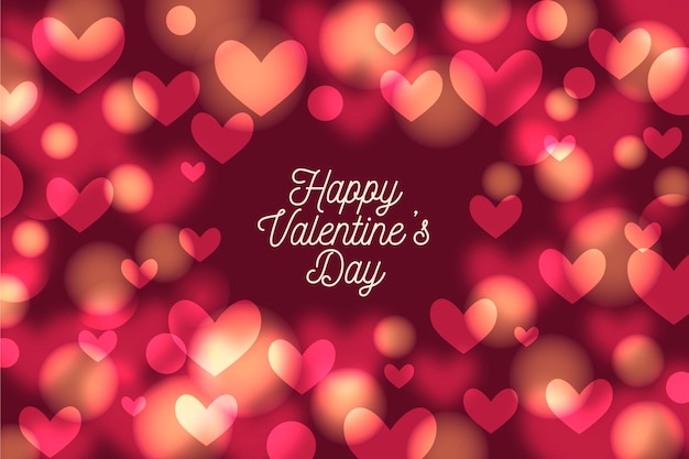 Free vector blurred valentine's day background