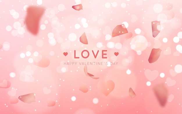 Blurred valentines day background