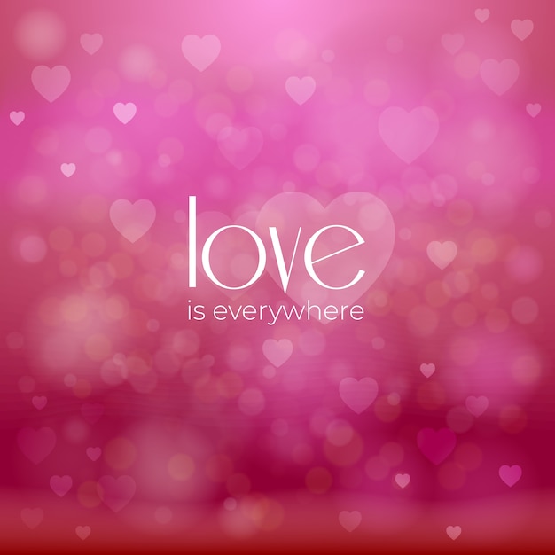 Free vector blurred valentines day background