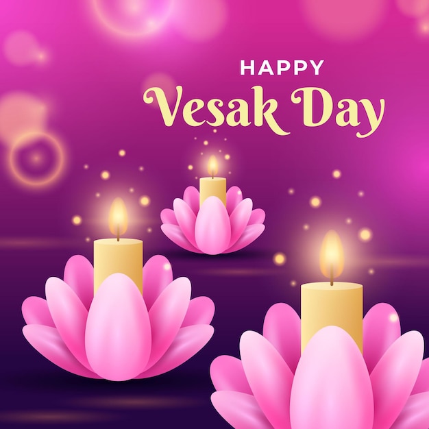 Blurred vesak day illustration