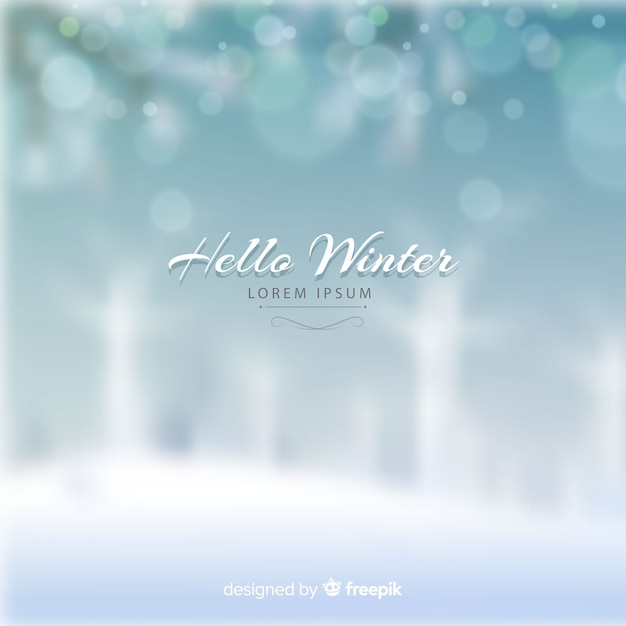 Free Vector blurred winter background