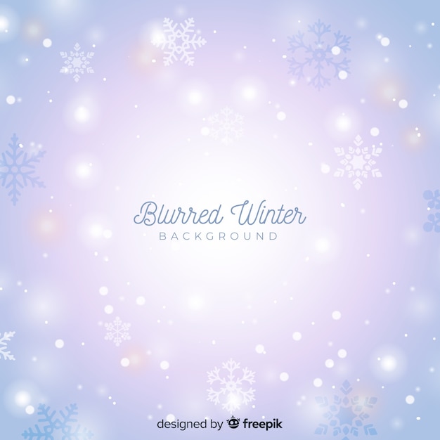 Blurred winter background