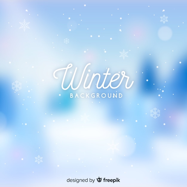 Blurred winter background