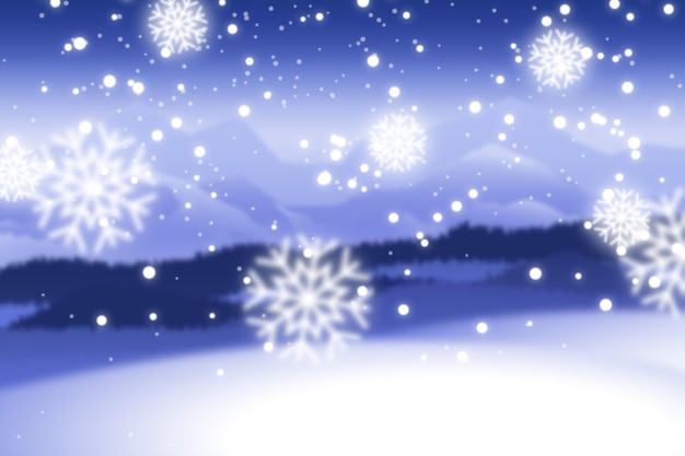 Free Vector blurred winter background