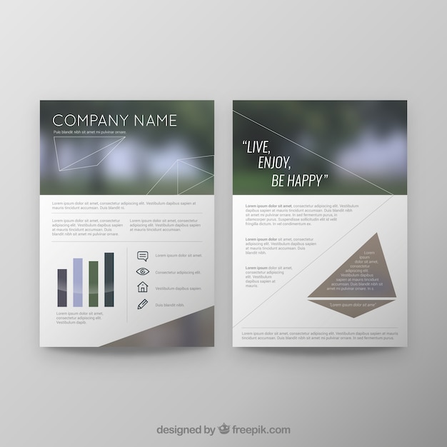 Blurry business brochure