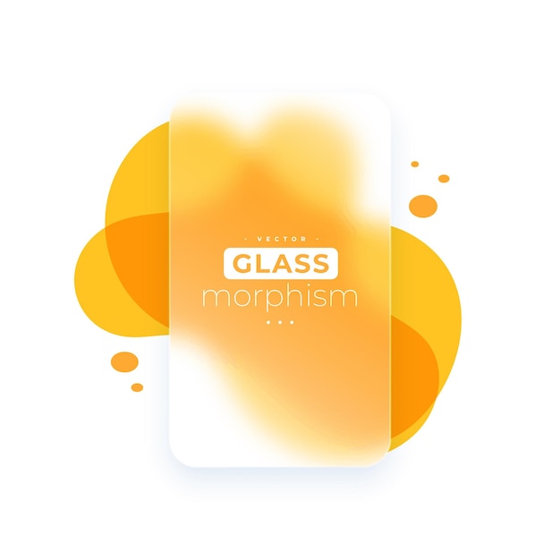 Free Vector blurry glass morphism background with frosted glass and reflection effect