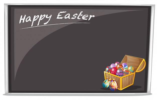 Free Vector a board with a happy easter greeting