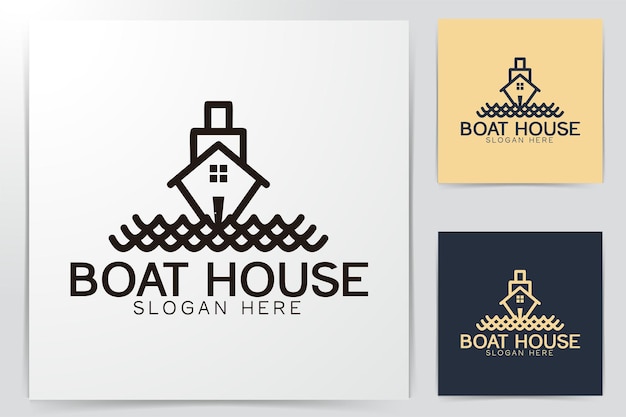 Boat house logo Designs Inspiration Isolated on White Background