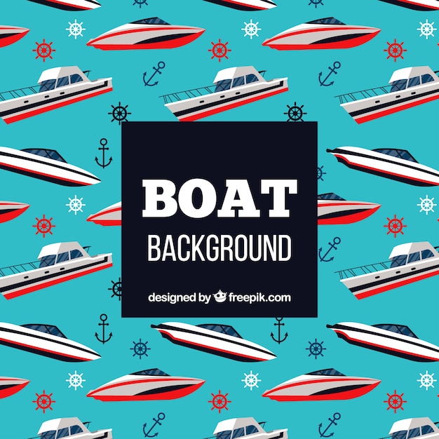 Free Vector boat pattern background