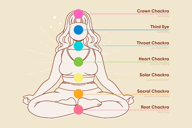 Free Vector body chakras concept