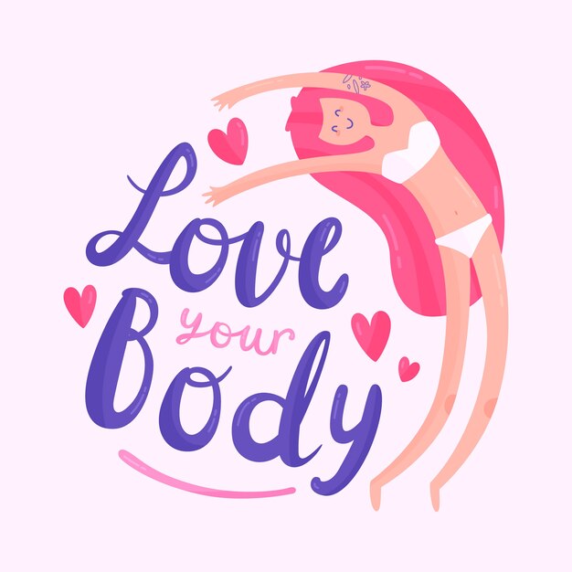 Body optimistic lettering