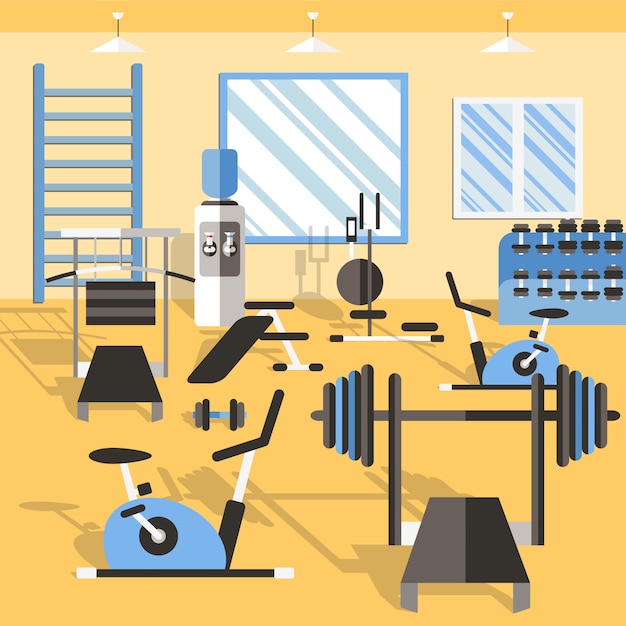 Bodybuilding Gym Illustration