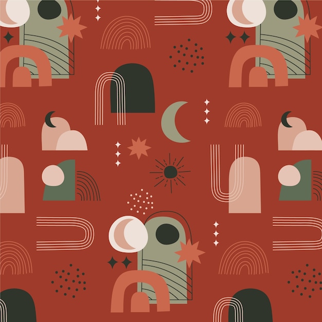 Boho geometric pattern design