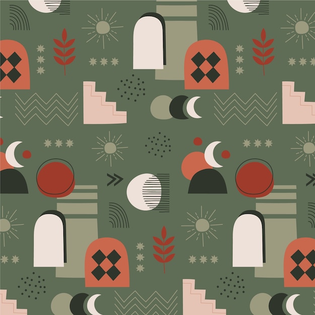 Free Vector boho geometric pattern design