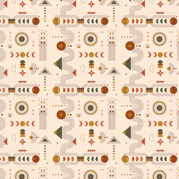 Free Vector boho geometric pattern design