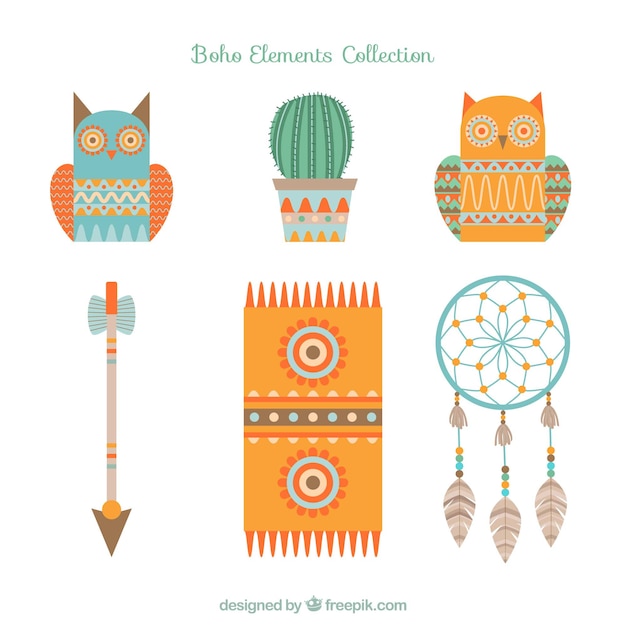 Boho ornaments set 