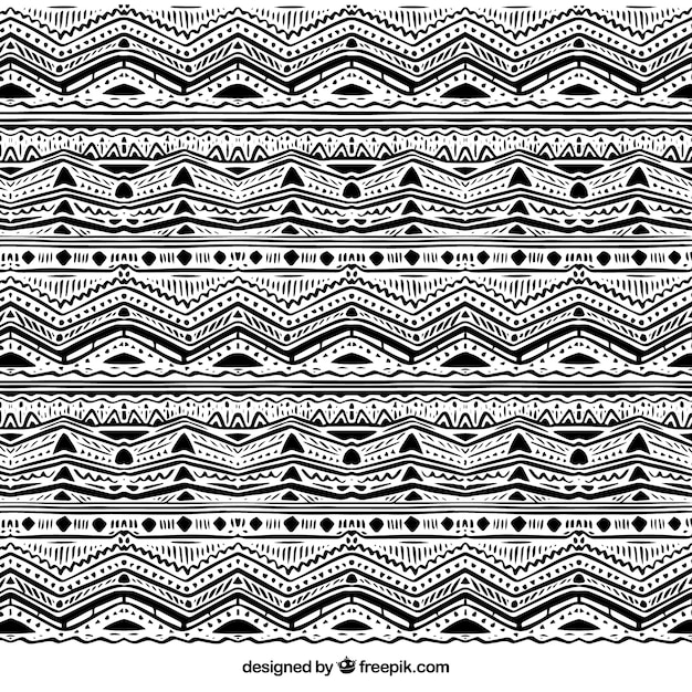 Boho pattern with black elements