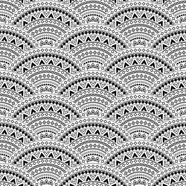 Boho style seamless pattern