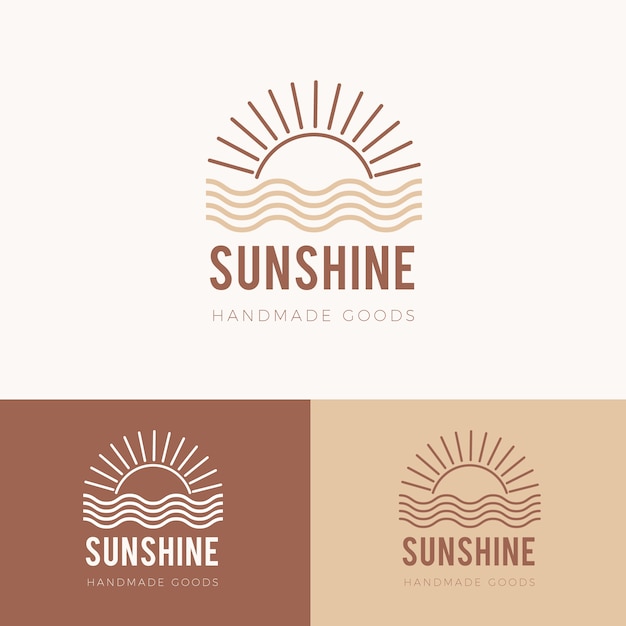 Free vector boho sun logo design