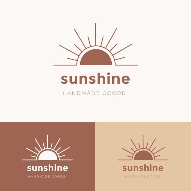 Free Vector boho sun logo design