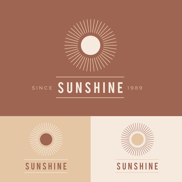 Free vector boho sun logo design