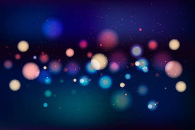 Free Vector bokeh lights effect on dark background