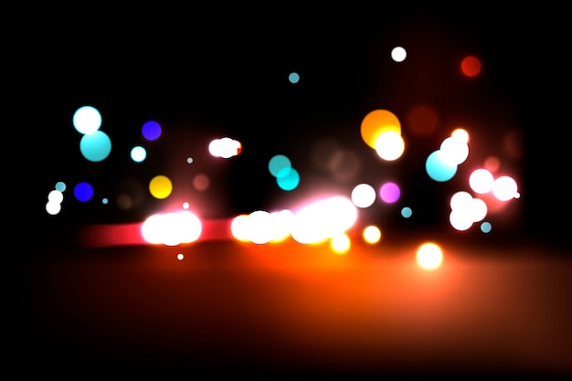 Bokeh lights effect on dark background