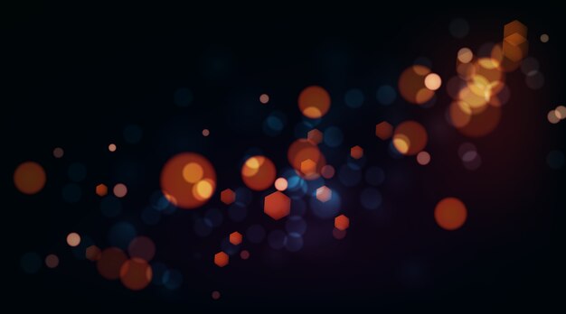 Bokeh lights effect on dark background