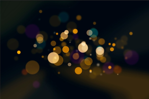 Bokeh lights effect on dark wallpaper design