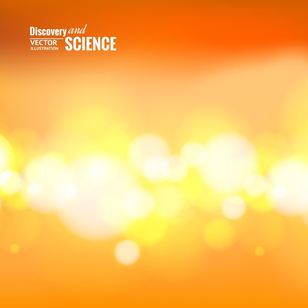 Bokeh lights over orange background.