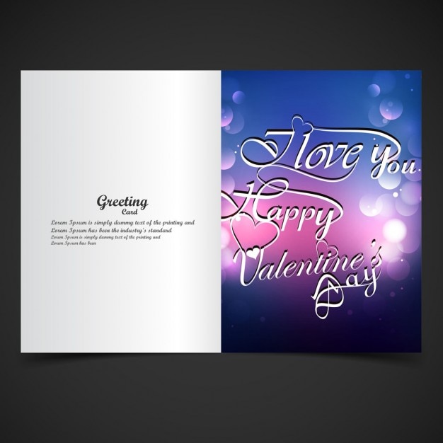 Free vector bokeh valentines card