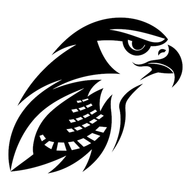 Free Vector a bold stylized black and white illustration of an eagles head perfect for branding logos and graphic designs