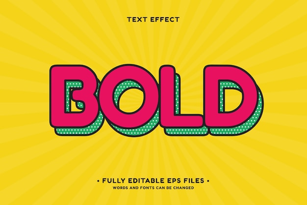 Free vector bold text effect design