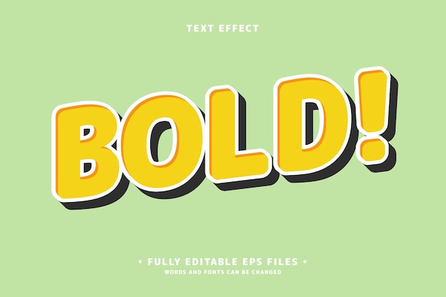 Bold text effect design