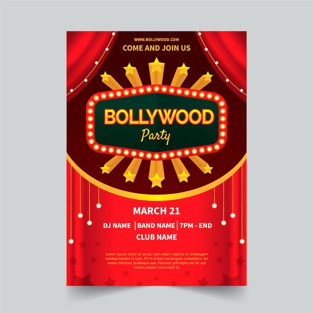 Bollywood party poster concept