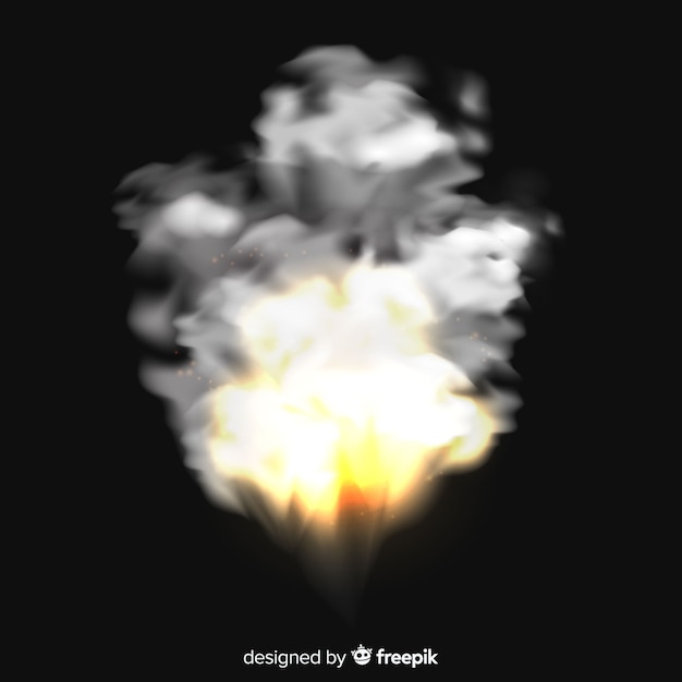 Free vector bomb smoke effect realistic style