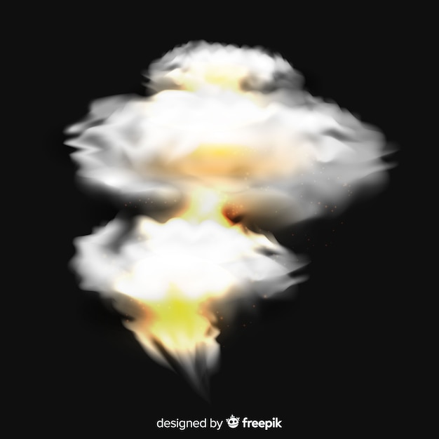 Free Vector bomb smoke effect realistic style