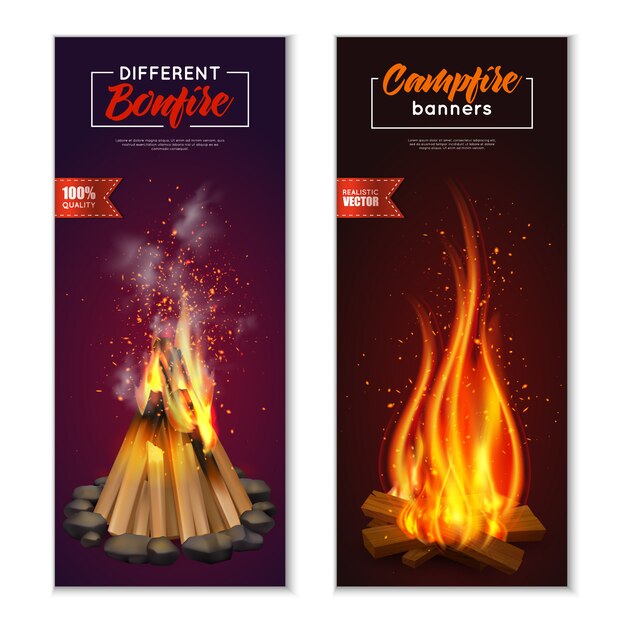 Bonfire Banners Set