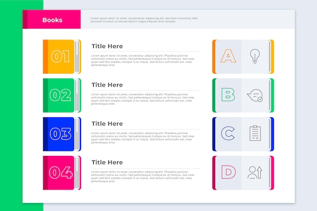 Book infographics template