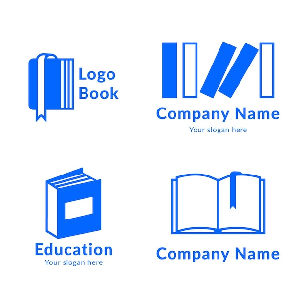 Book logo template collection