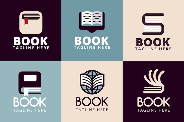 Book logo template pack