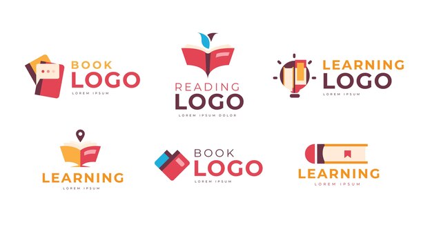 Book logo template pack