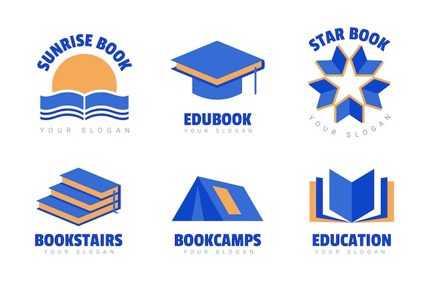 Book logo template set