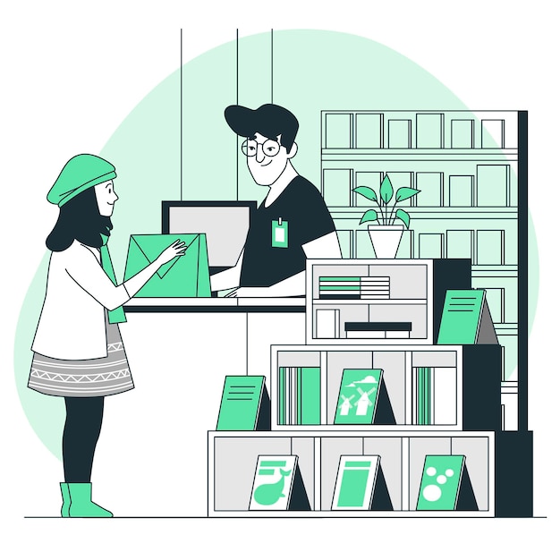 Bookshop concept illustration