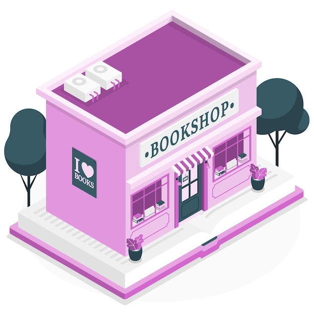 Bookshop concept illustration