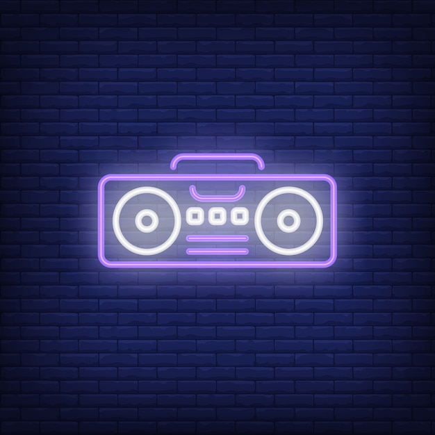 Boombox neon sign