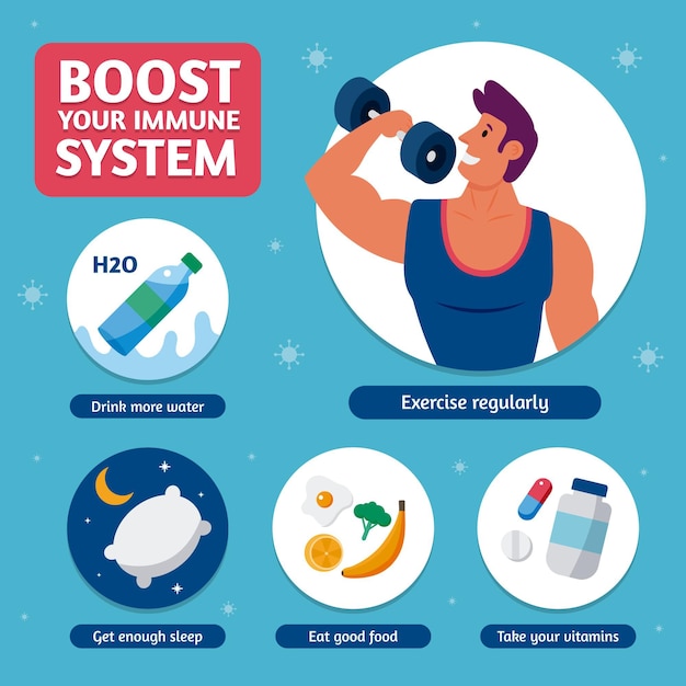 Boost your immune system infographic