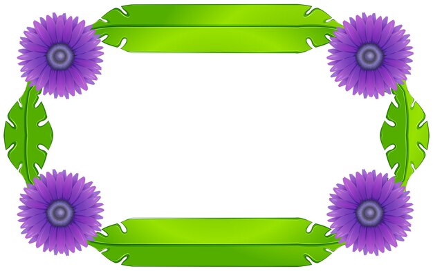 A border design with lavender flowers and green leaves